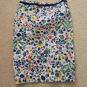 New boden floral pencil skirt